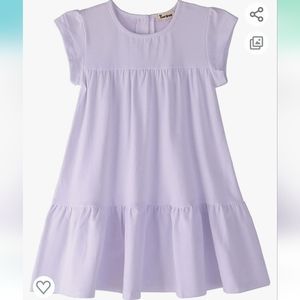 Youwon Girl's White Tunic Swing Dress, Size, 6-7 (120)